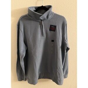 Croft & Barrow Men's L Blue 1/4 Zip Pullover Easy Care Sueded Fleece Size L NWT